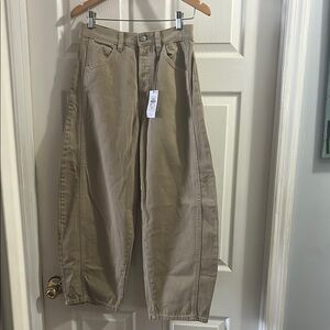 Primark Women's Tan Barrel Jeans